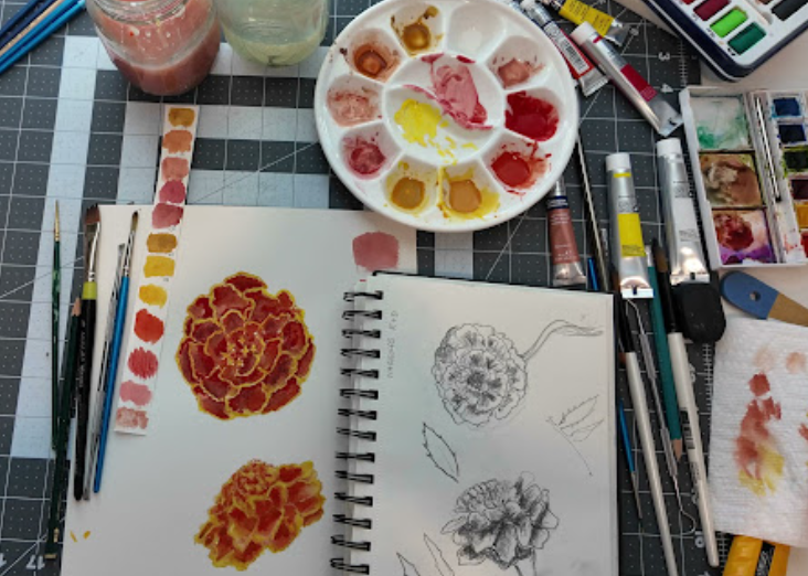 How I Designed a Custom Silk Scarf for an Indian American Wedding (And What Goes Into a Wedding Commission)