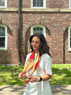 Tomato Happy Life Silk Scarf