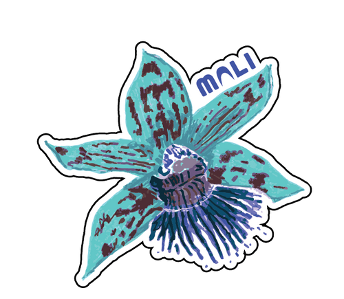 Blue Orchid Sticker - Mali Collection