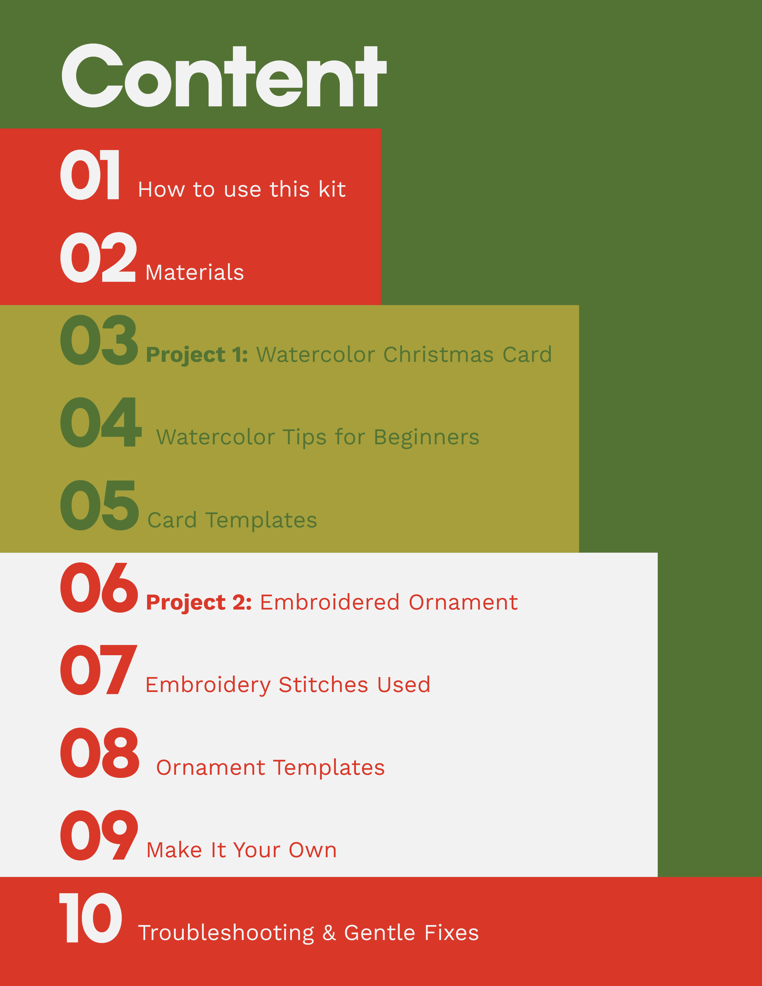 A Cozy Creative Holiday Kit: Paint Your Own Christmas Cards & Embroider Your Own Holiday Ornaments