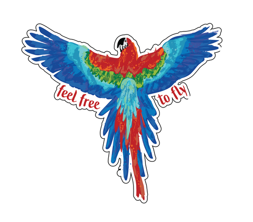 Blue, Red and Green Macaw Sticker - Mali Collection